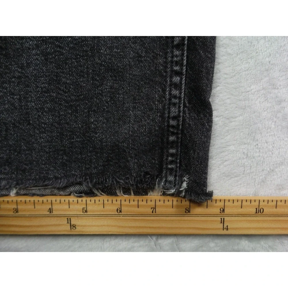 Levis 559 Jeans Mens Size 36 x 32 Gray Denim Relaxed Fit Straight Leg Raw Hem